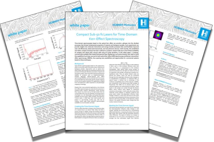 Compact Sub-50 fs Lasers for Time-Domain Kerr-Effect Spectroscopy