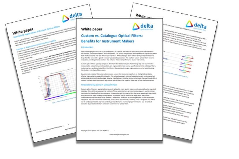 Custom vs. Catalogue Optical Filters