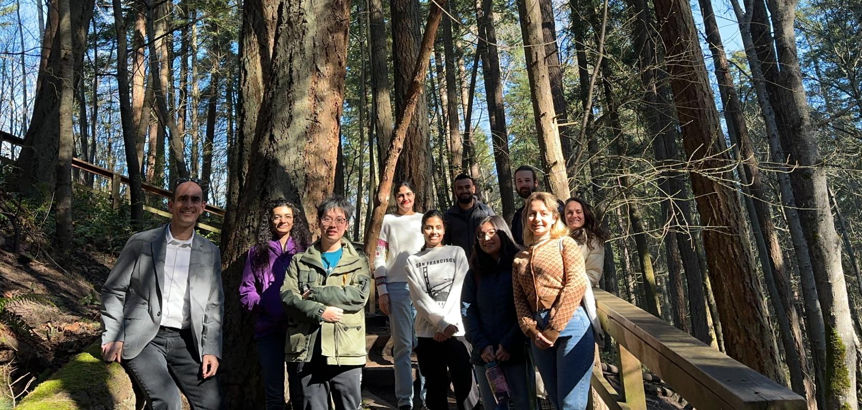 Professor Reuven Gordon (left) with his team from the University of Victoria in Canada