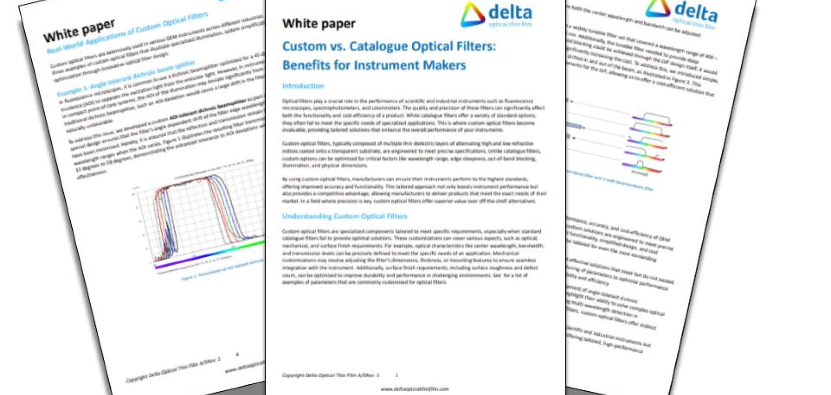 Custom vs. Catalogue Optical Filters