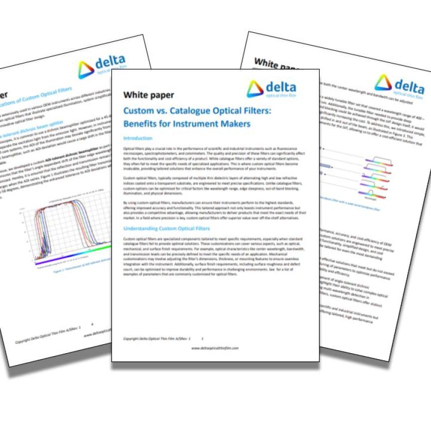 Custom vs. Catalogue Optical Filters