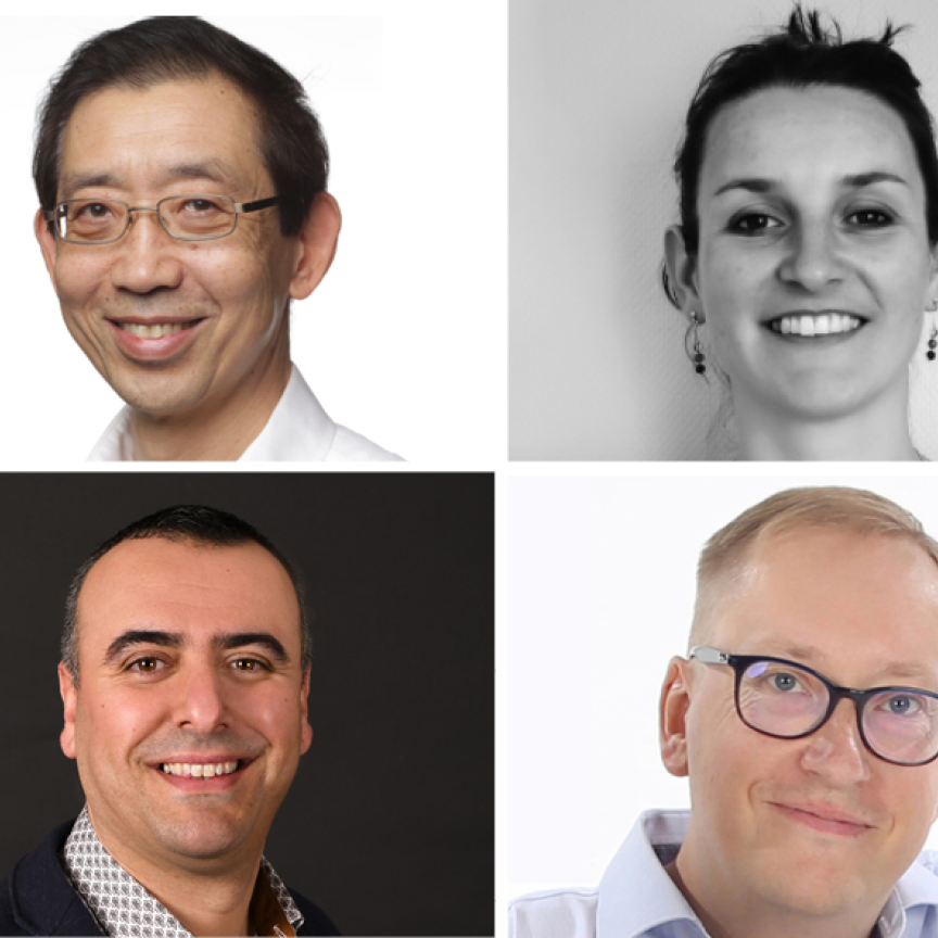 Clockwise from top left: Laura Gemini, Alphanov; Chun He, Focuslight Technologies; Gwenn Pallier, CAILabs; Ruud Oldenbeuving, imec; Said Rouifed, Laser Components; Wilhelm Pfleging, Karlsruhe Institute of Technology